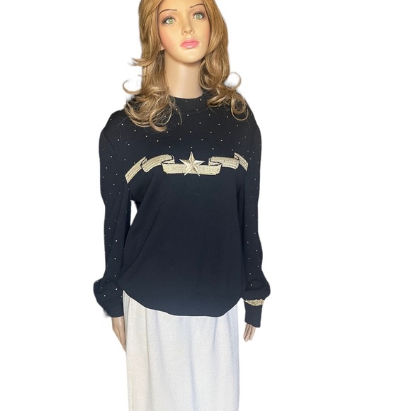 St. John Evening Gold Star
Ribbon Sweater Black/ivory skirt | Size M/4 - Picture 10 of 16